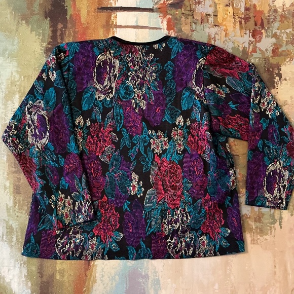 TRADITIONS - Vintage Floral Special Occasion Sweate - Picture 2 of 16